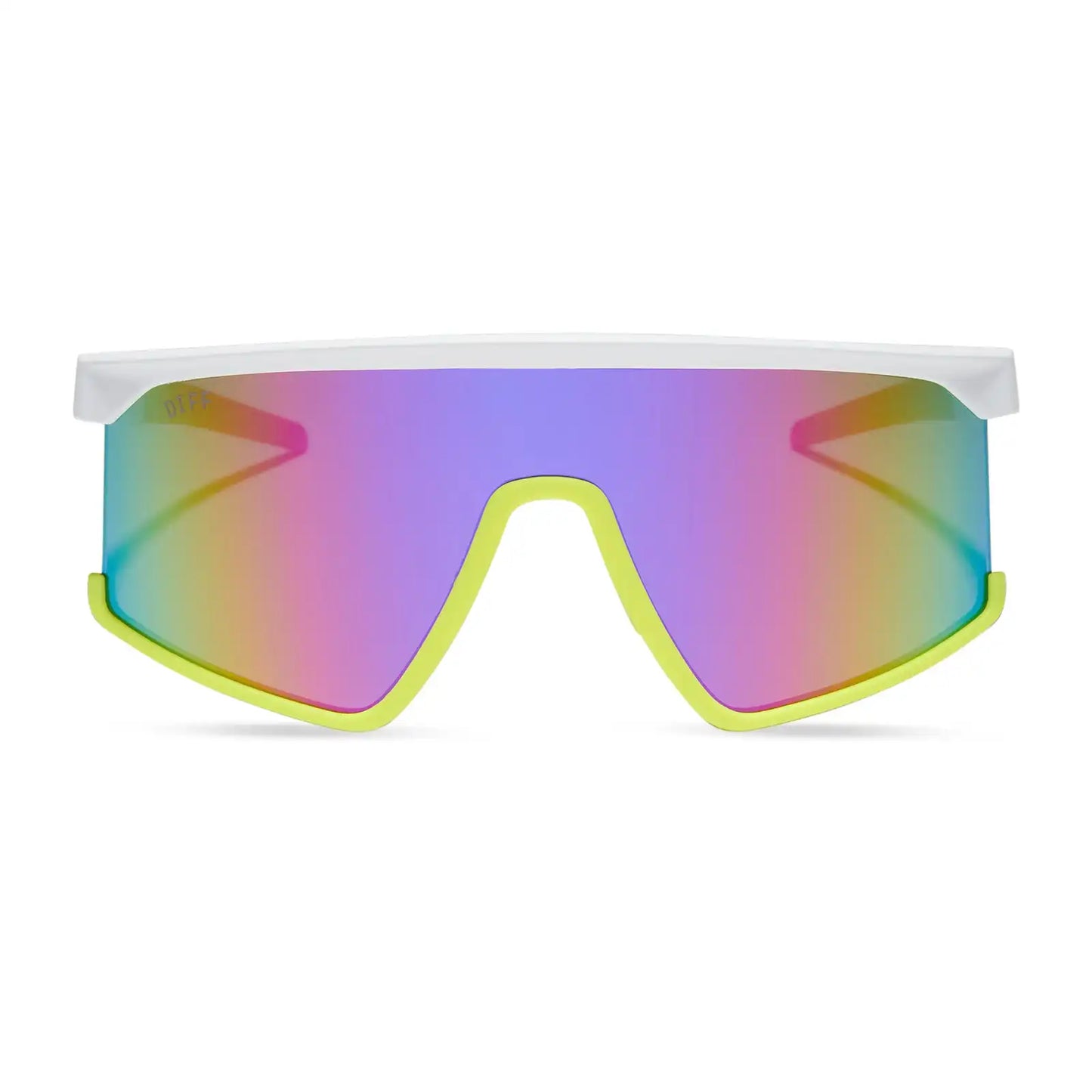 SPIKE - MATTE WHITE + PINK RUSH MIRROR + POLARIZED SUNGLASSES