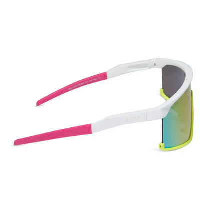 SPIKE - MATTE WHITE + PINK RUSH MIRROR + POLARIZED SUNGLASSES