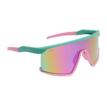 SPIKE - TURQUOISE + PINK RUSH MIRROR + POLARIZED SUNGLASSES