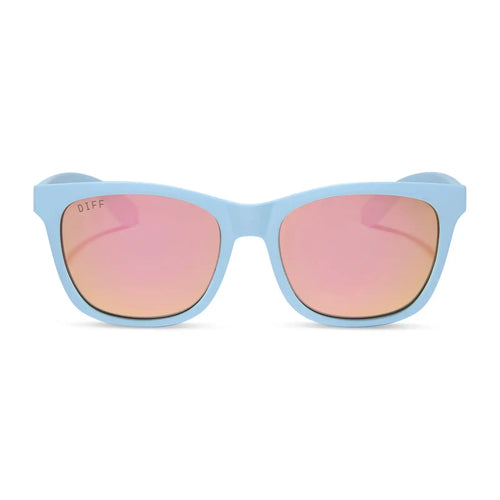 STORM - MATTE BABY BLUE + SHERBET RAINBOW MIRROR + POLARIZED SUNGLASSES