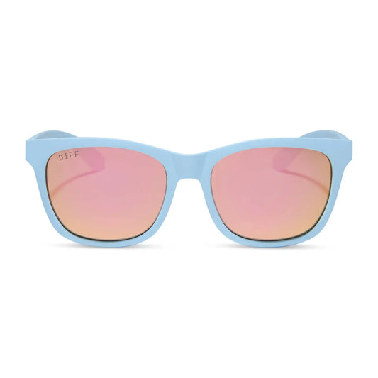 STORM - MATTE BABY BLUE + SHERBET RAINBOW MIRROR + POLARIZED SUNGLASSES