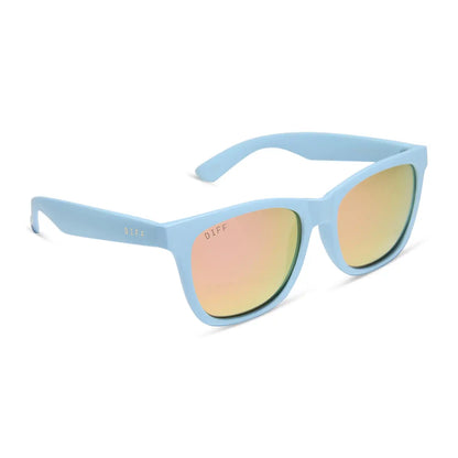 STORM - MATTE BABY BLUE + SHERBET RAINBOW MIRROR + POLARIZED SUNGLASSES