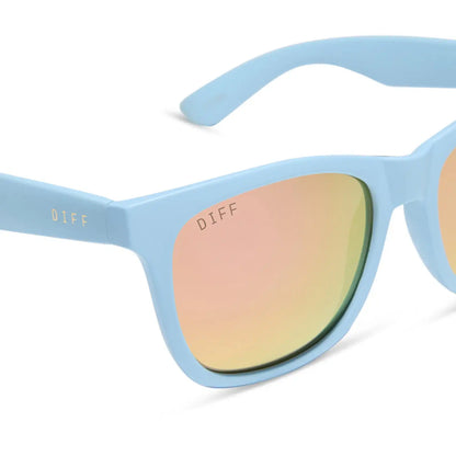 STORM - MATTE BABY BLUE + SHERBET RAINBOW MIRROR + POLARIZED SUNGLASSES