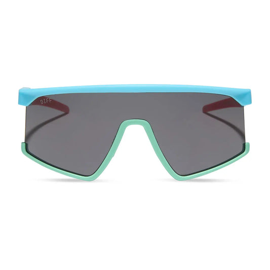 SPIKE - BLUE GREEN + CORAL + GREY + POLARIZED SUNGLASSES