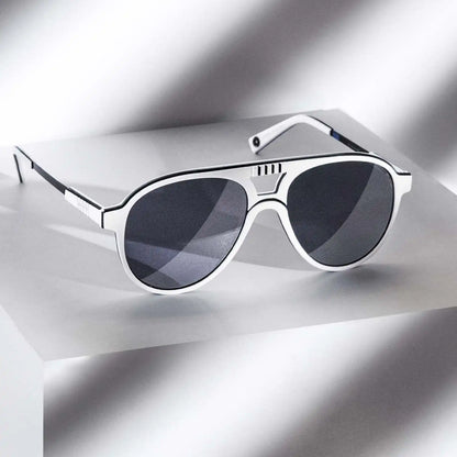 STORMTROOPER - GALACTIC WHITE + BLACK POLARIZED SUNGLASSES