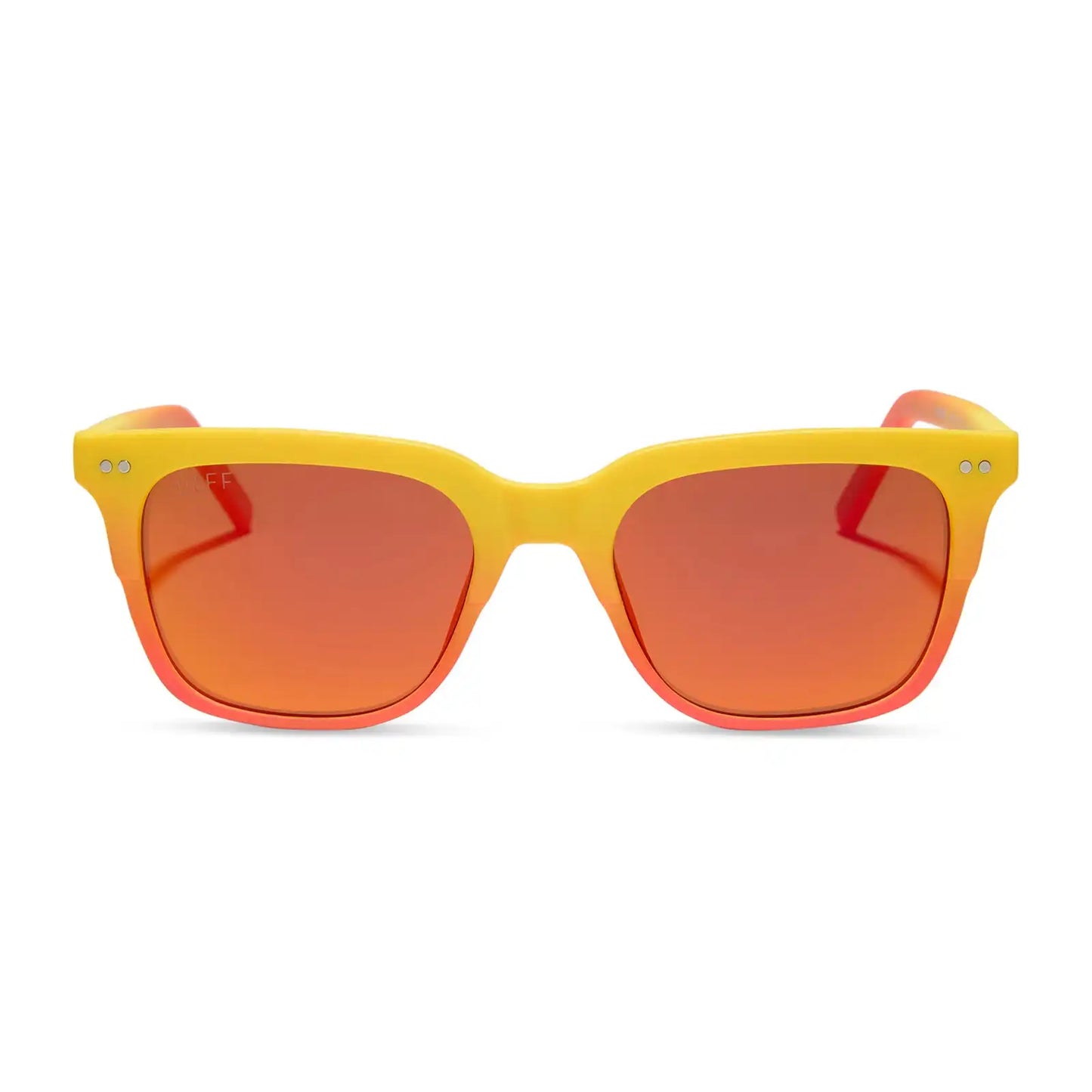 HUMAN TORCH™ - RADIANT YELLOW TO ORANGE FLAME FADE + BLAZING RED ORANGE MIRROR + POLARIZED SUNGLASSES