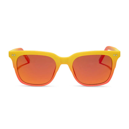 HUMAN TORCH™ - RADIANT YELLOW TO ORANGE FLAME FADE + BLAZING RED ORANGE MIRROR + POLARIZED SUNGLASSES