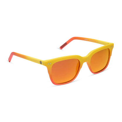 HUMAN TORCH™ - RADIANT YELLOW TO ORANGE FLAME FADE + BLAZING RED ORANGE MIRROR + POLARIZED SUNGLASSES