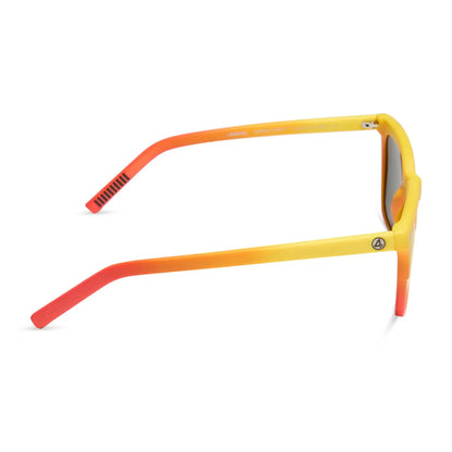 HUMAN TORCH™ - RADIANT YELLOW TO ORANGE FLAME FADE + BLAZING RED ORANGE MIRROR + POLARIZED SUNGLASSES