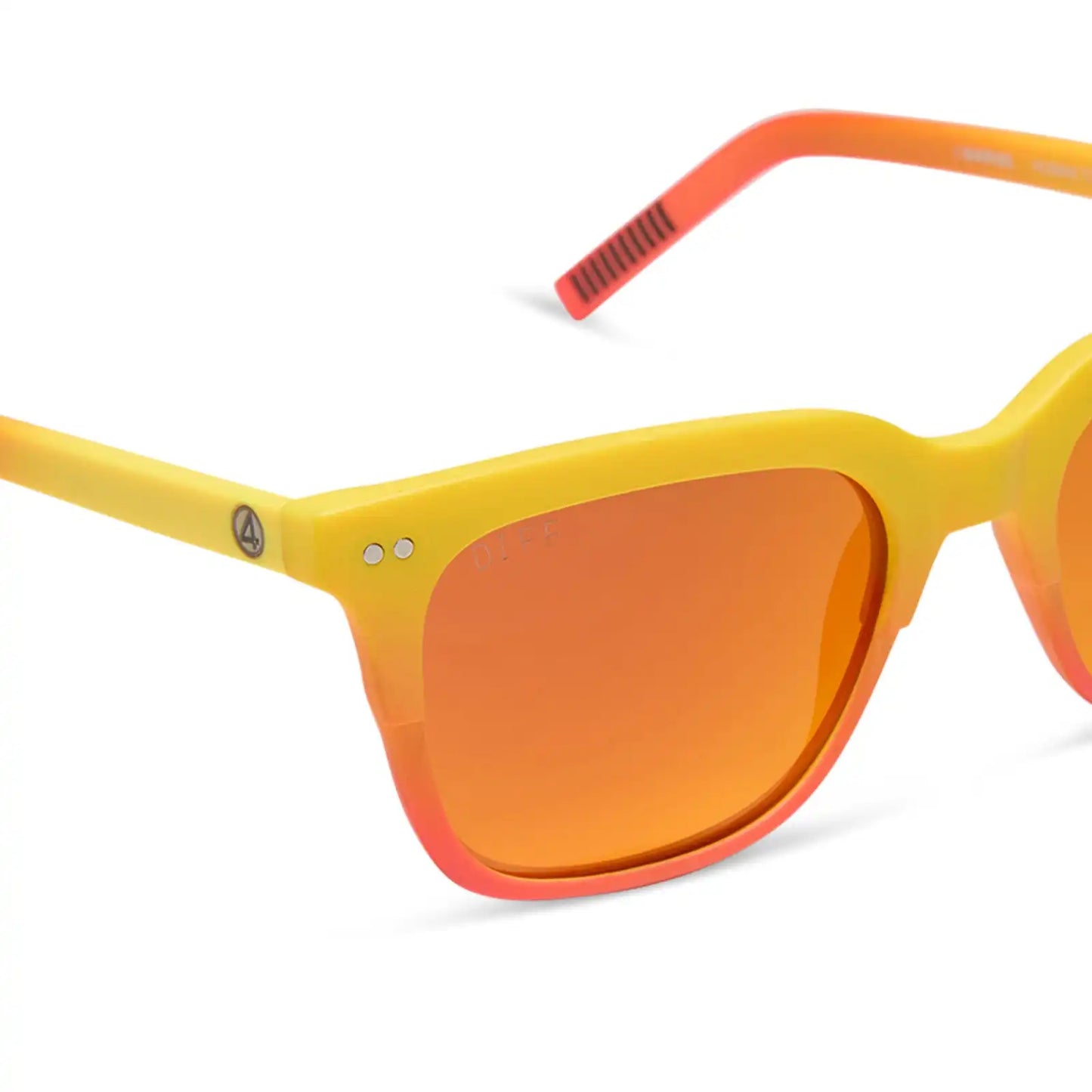 HUMAN TORCH™ - RADIANT YELLOW TO ORANGE FLAME FADE + BLAZING RED ORANGE MIRROR + POLARIZED SUNGLASSES