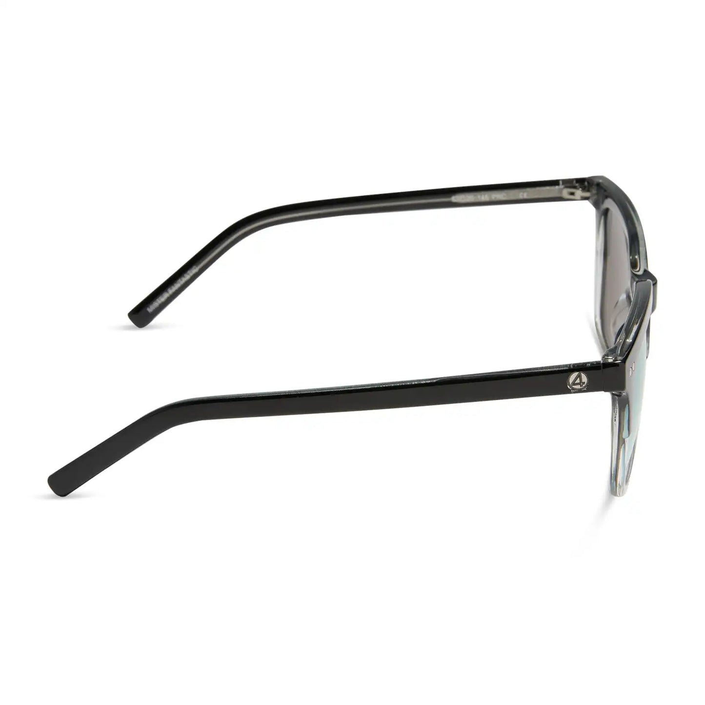 MR. FANTASTIC™ - RETRO BLACK TO CLEAR GRADIENT + QUANTUM BLUE MIRROR + POLARIZED SUNGLASSES