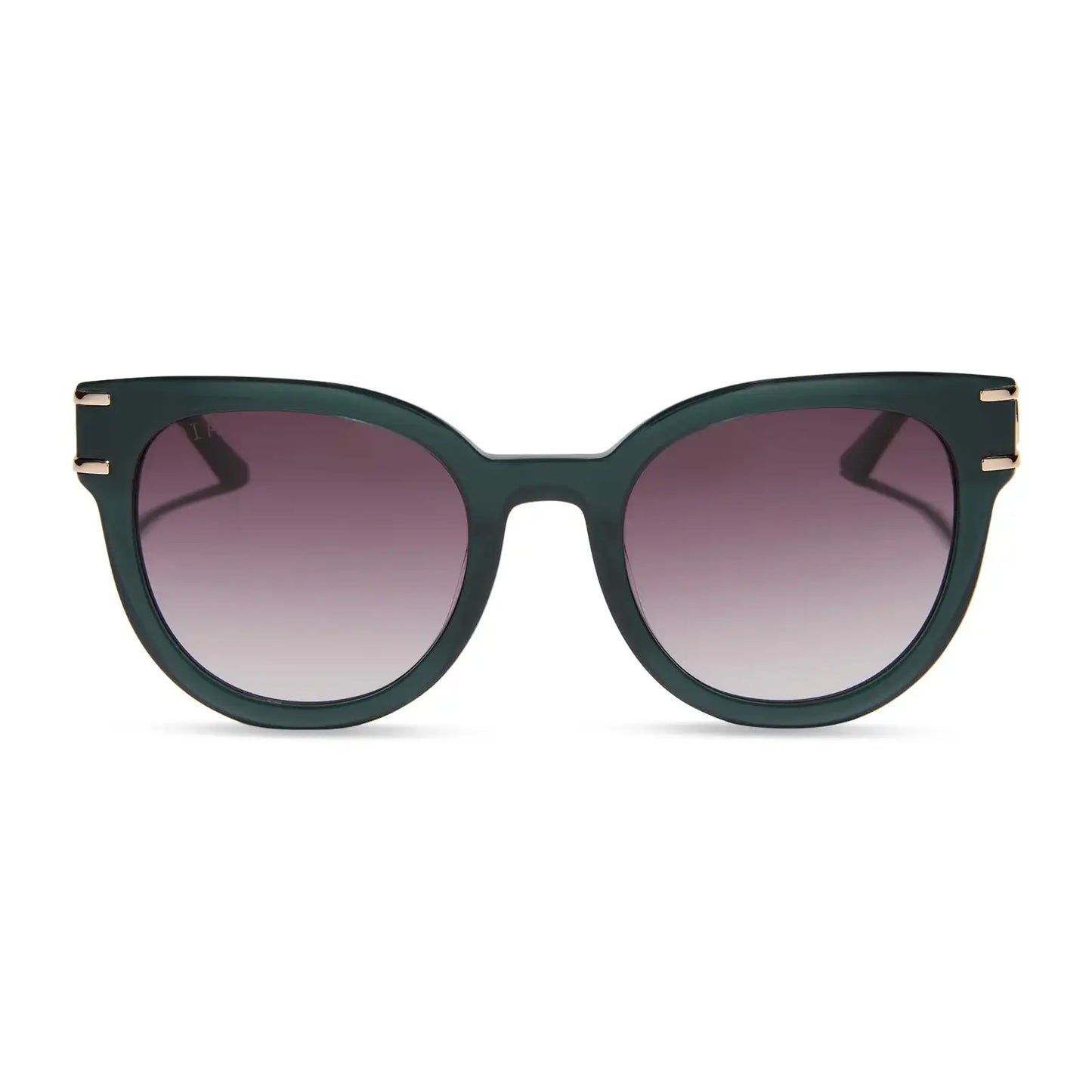 ANNA - RICH EMERALD + ROYAL PURPLE GRADIENT SUNGLASSES