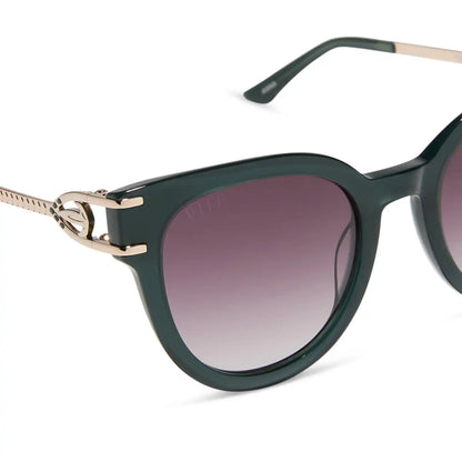 ANNA - RICH EMERALD + ROYAL PURPLE GRADIENT SUNGLASSES