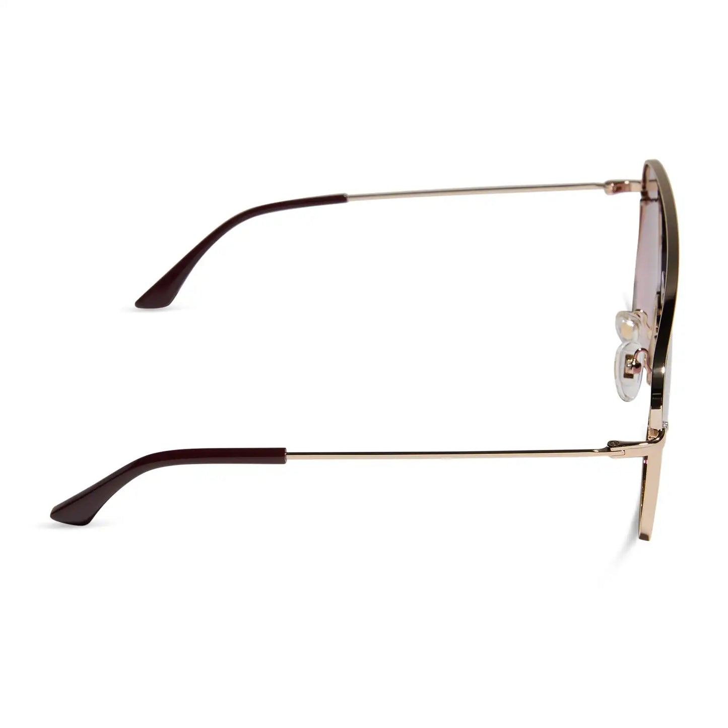 CYNTHIA - GOLD + BORDEAUX TEMPLE TIPS + WINE GRADIENT + POLARIZED SUNGLASSES