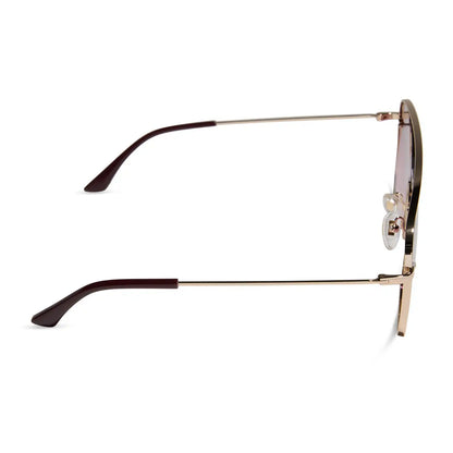 CYNTHIA - GOLD + BORDEAUX TEMPLE TIPS + WINE GRADIENT + POLARIZED SUNGLASSES