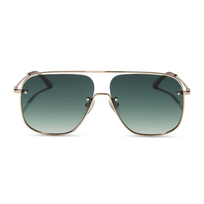 CYNTHIA - GOLD + RICH TORTOISE TEMPLE TIPS + G15 GRADIENT + POLARIZED SUNGLASSES