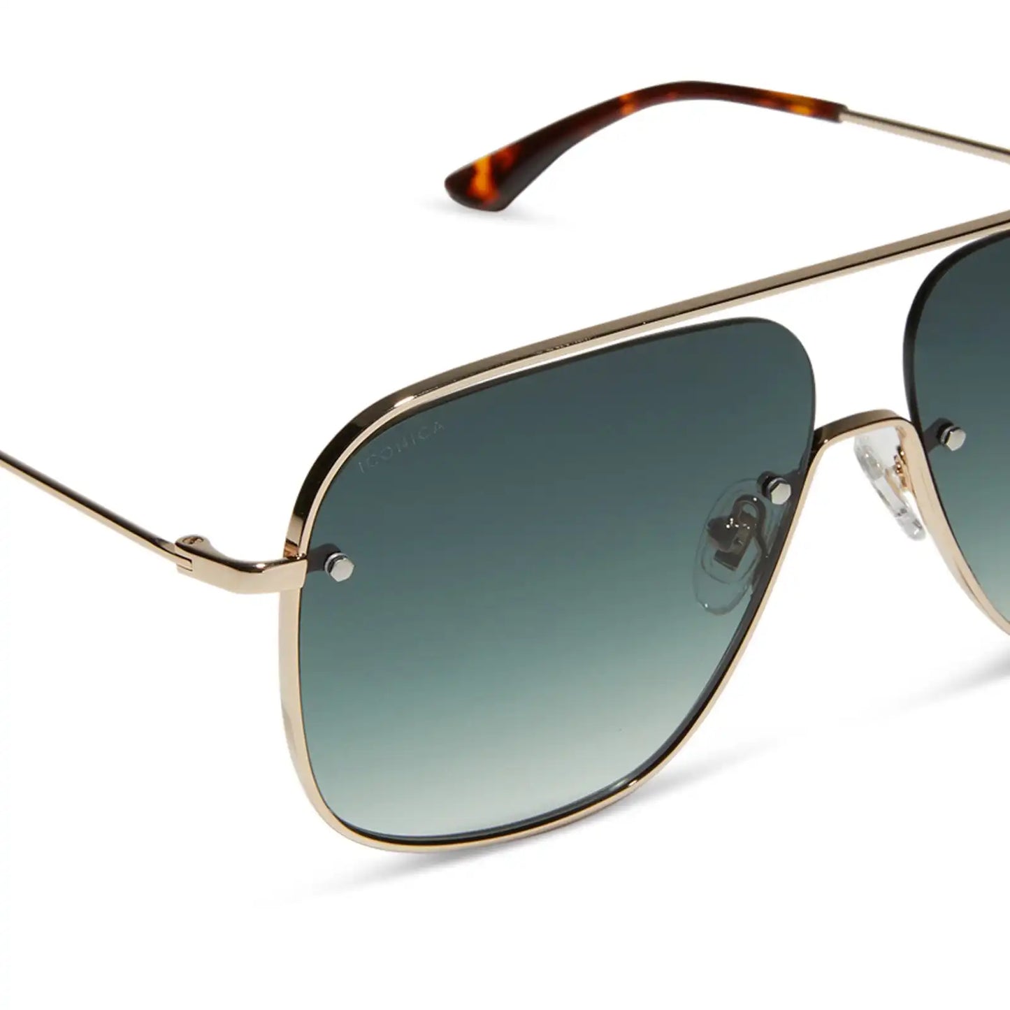 CYNTHIA - GOLD + RICH TORTOISE TEMPLE TIPS + G15 GRADIENT + POLARIZED SUNGLASSES