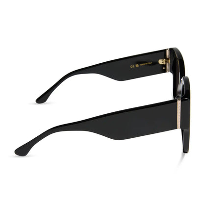 LIVIA - BLACK + GREY + POLARIZED SUNGLASSES