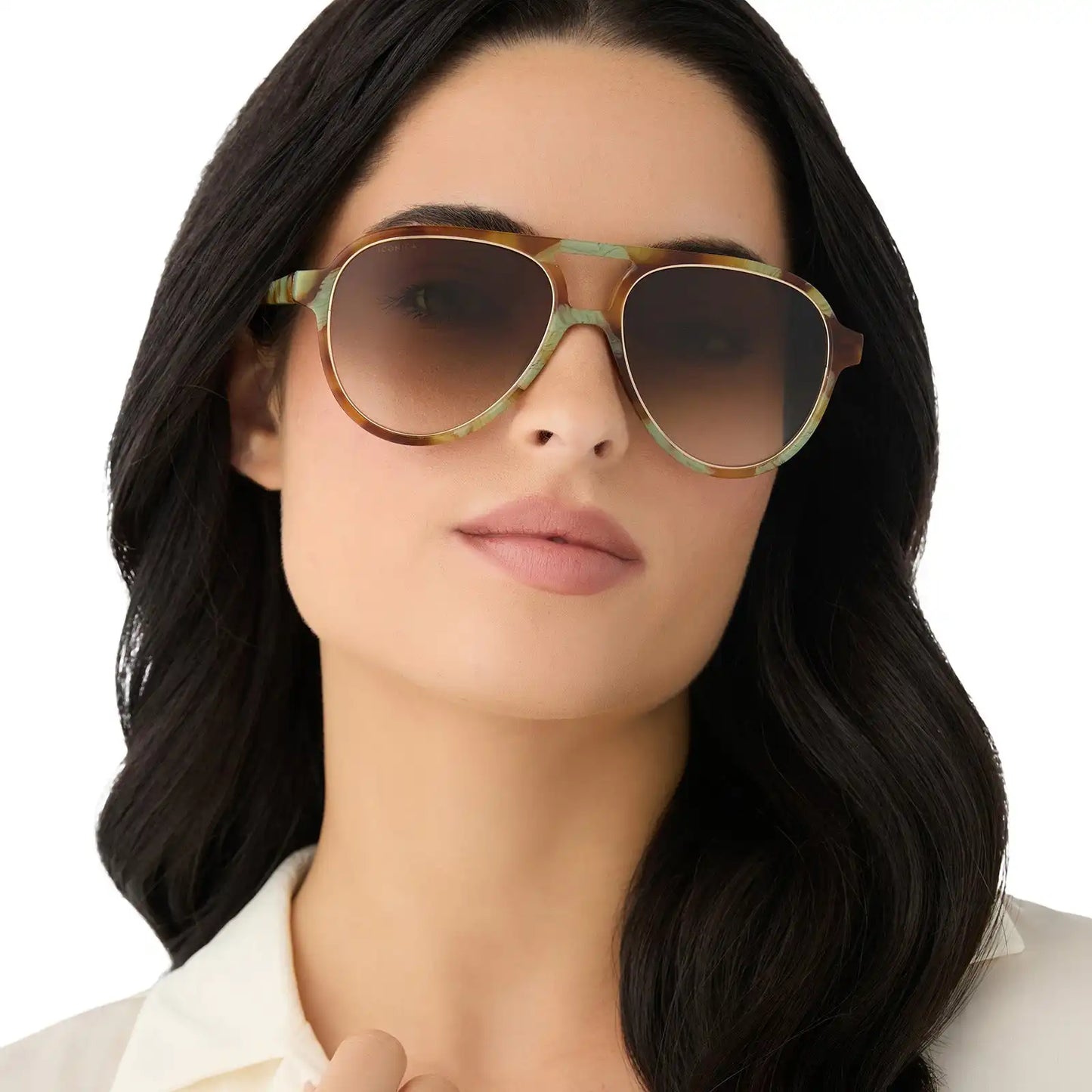 PIA - IONIAN TORTOISE + BROWN GRADIENT + POLARIZED SUNGLASSES
