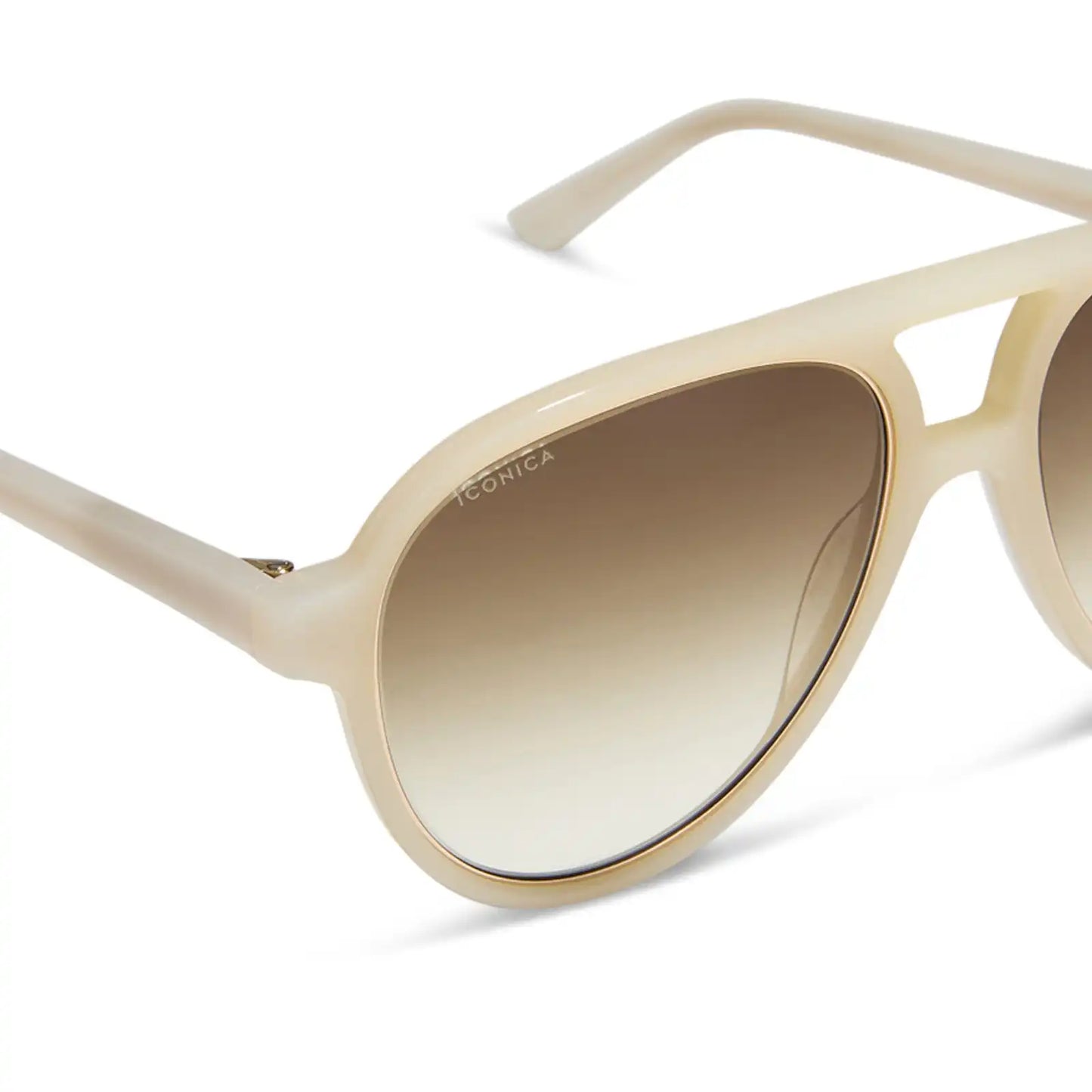 PIA - MERINGUE + BROWN GRADIENT + POLARIZED SUNGLASSES