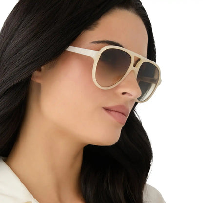 PIA - MERINGUE + BROWN GRADIENT + POLARIZED SUNGLASSES