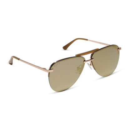TAHOE - BRUSHED GOLD + GOLD MIRROR SUNGLASSES