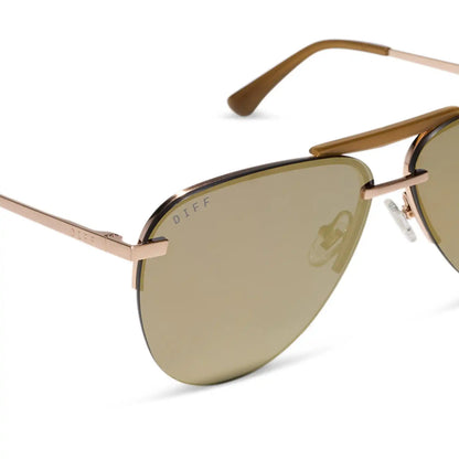 TAHOE - BRUSHED GOLD + GOLD MIRROR SUNGLASSES
