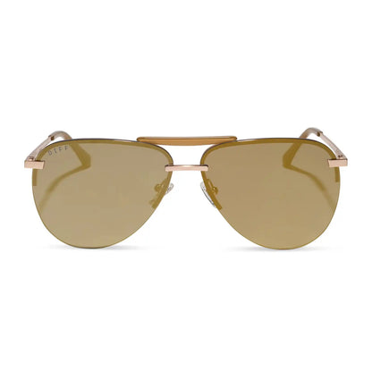 TAHOE - BRUSHED GOLD + GOLD MIRROR SUNGLASSES