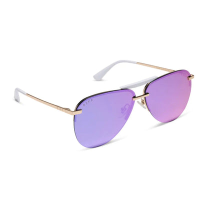 TAHOE - GOLD + PURPLE MIRROR SUNGLASSES