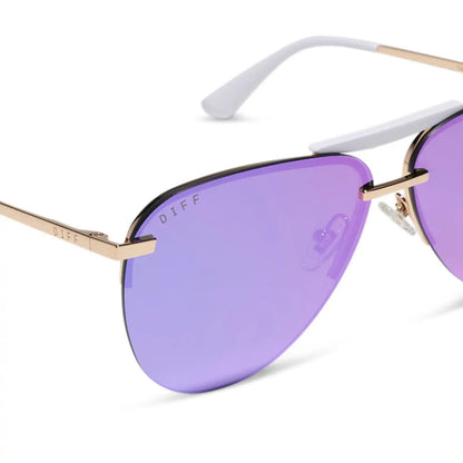 TAHOE - GOLD + PURPLE MIRROR SUNGLASSES