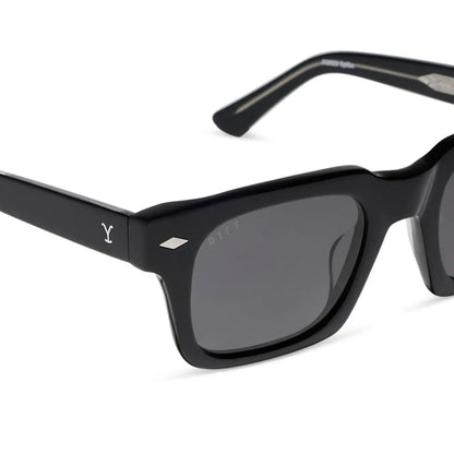 KAYCE DUTTON - CLASSIC BLACK + GREY + POLARIZED SUNGLASSES